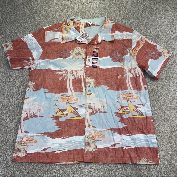 NWT Barefoot In Paradise Hawaiian Shirt men’s size XL Short Sleeve - Picture 2 of 16